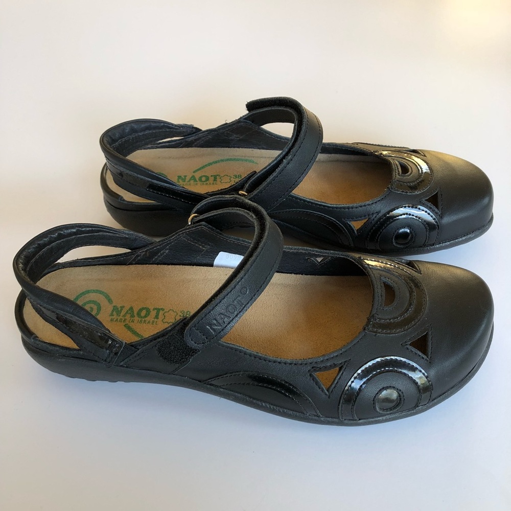BLACK LEATHER NAOT RONGO 38